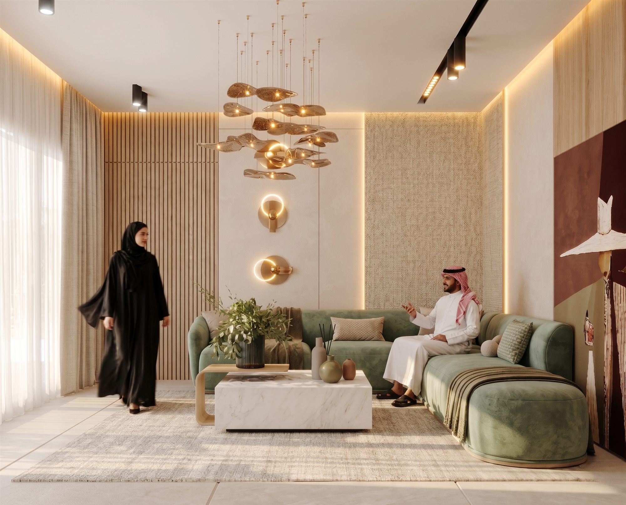 فيلا فخري - التصميم الداخلي