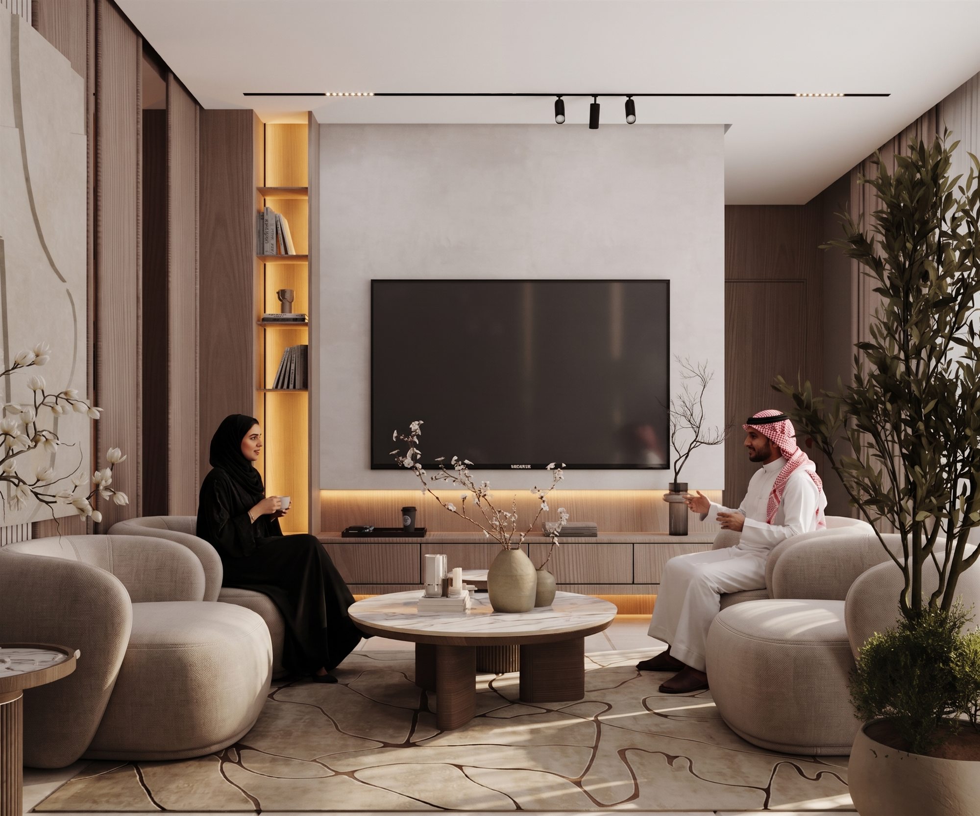 صالة المعيشة العائلية